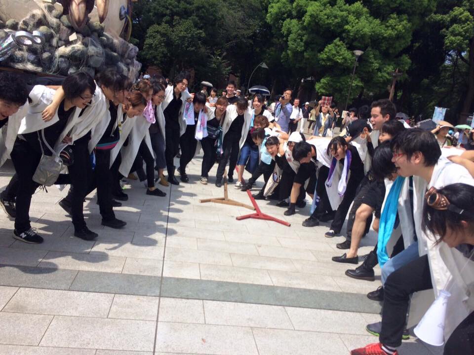 アピールタイムの前の円陣