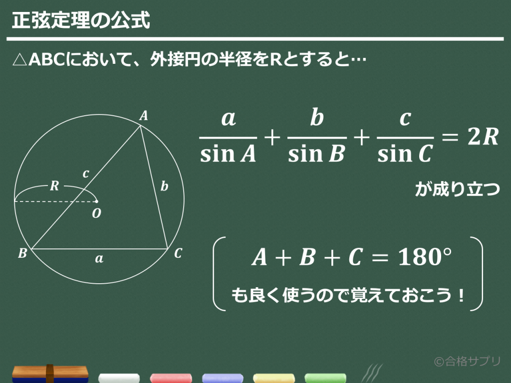【3分で分かる!】正弦定理の公式と証明、使い方のコツ
