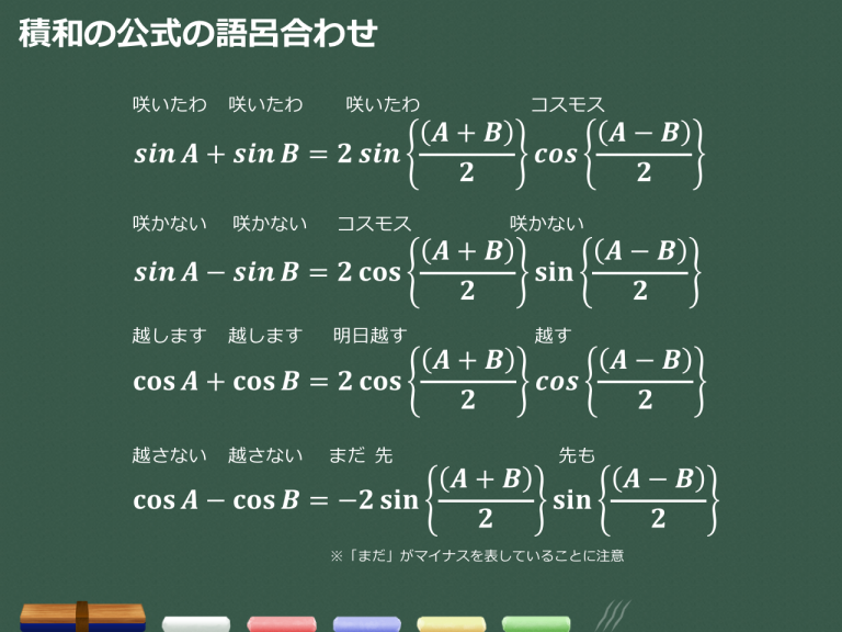 【3分で分かる！】積和の公式・和積の公式の覚え方と使いどころをわかりやすく（証明付き） 合格サプリ